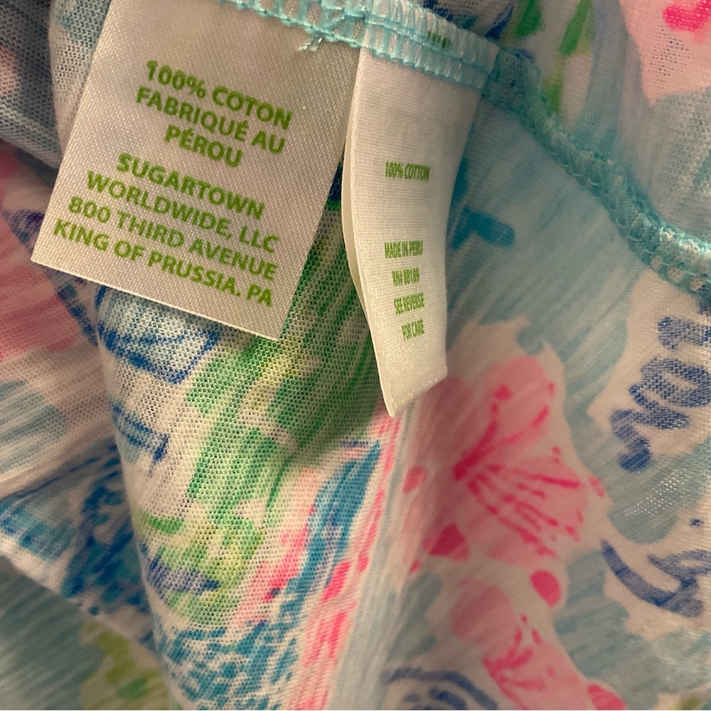 Lilly Pulitzer Etta V-Neck Tee - Lilly Loves D.C. - NWT - Size XXS - Picture 7 of 10
